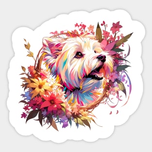 Dandie Dinmont Terrier Brightens Mothers Day - Unique Dog Mom Gift Sticker